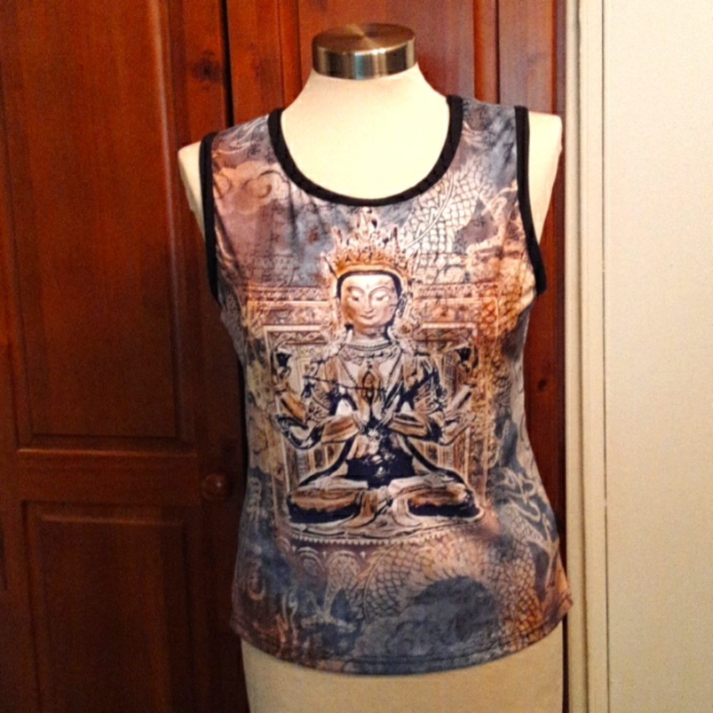 EUC  Sleeveless Buddha Top